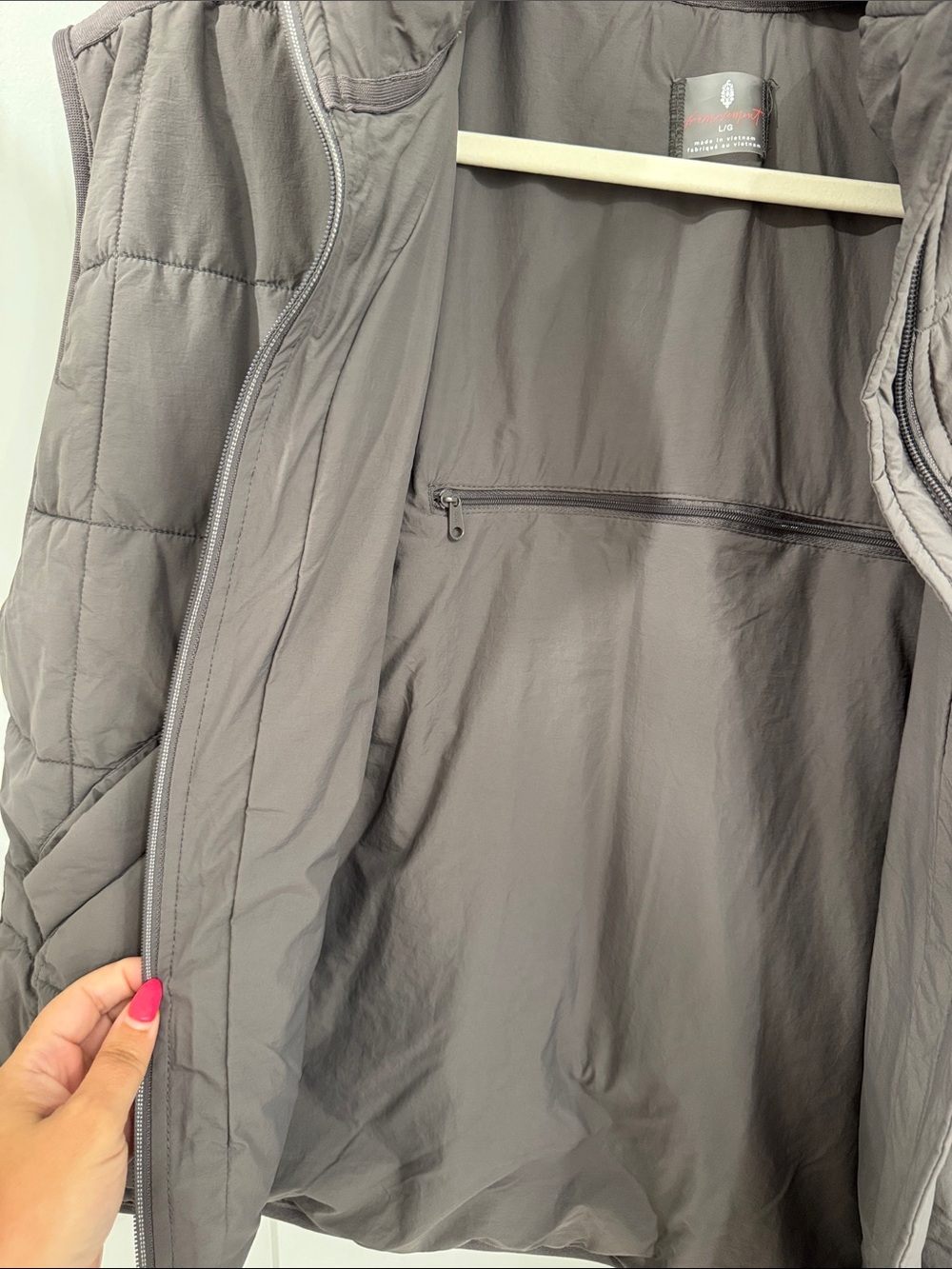 FP movement Pippa Packable Puffer Vest in Light Gray - Picture 6 of 7